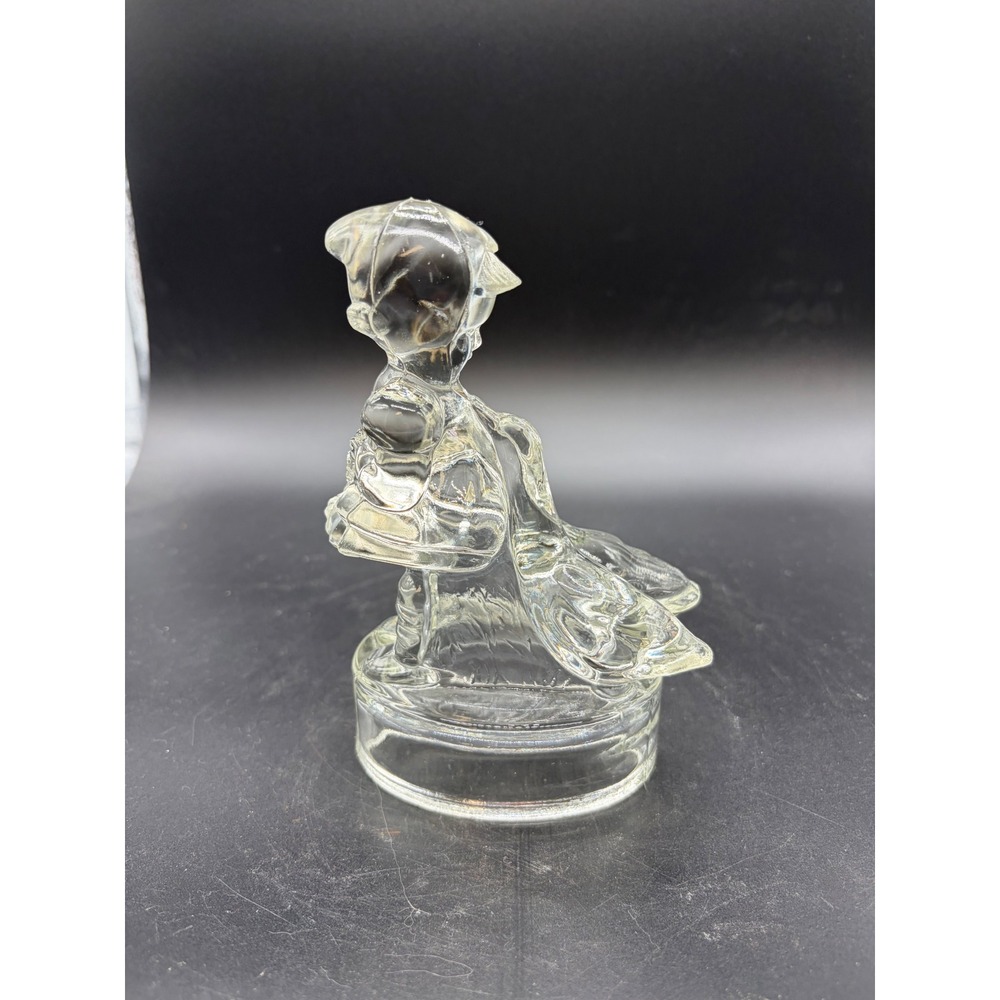 Vintage‎ Hummel Glass Girl With Geese Paperweight